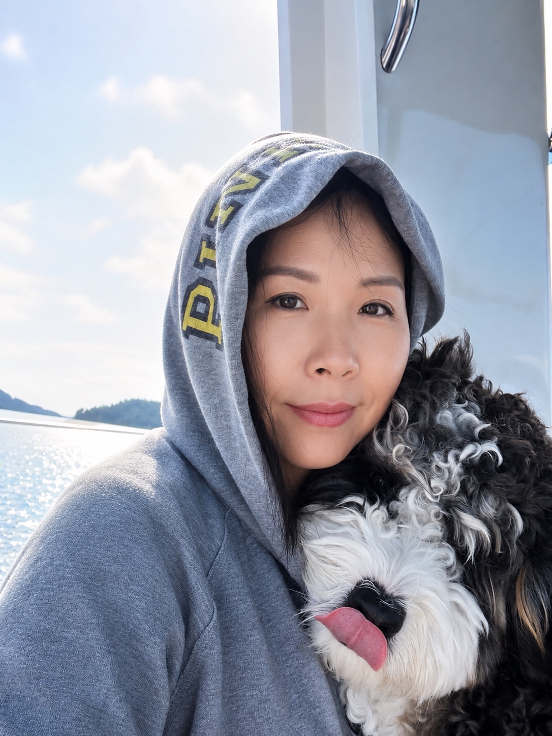 Yinglan and Shadow together during a quiet morning aboard Oceanus