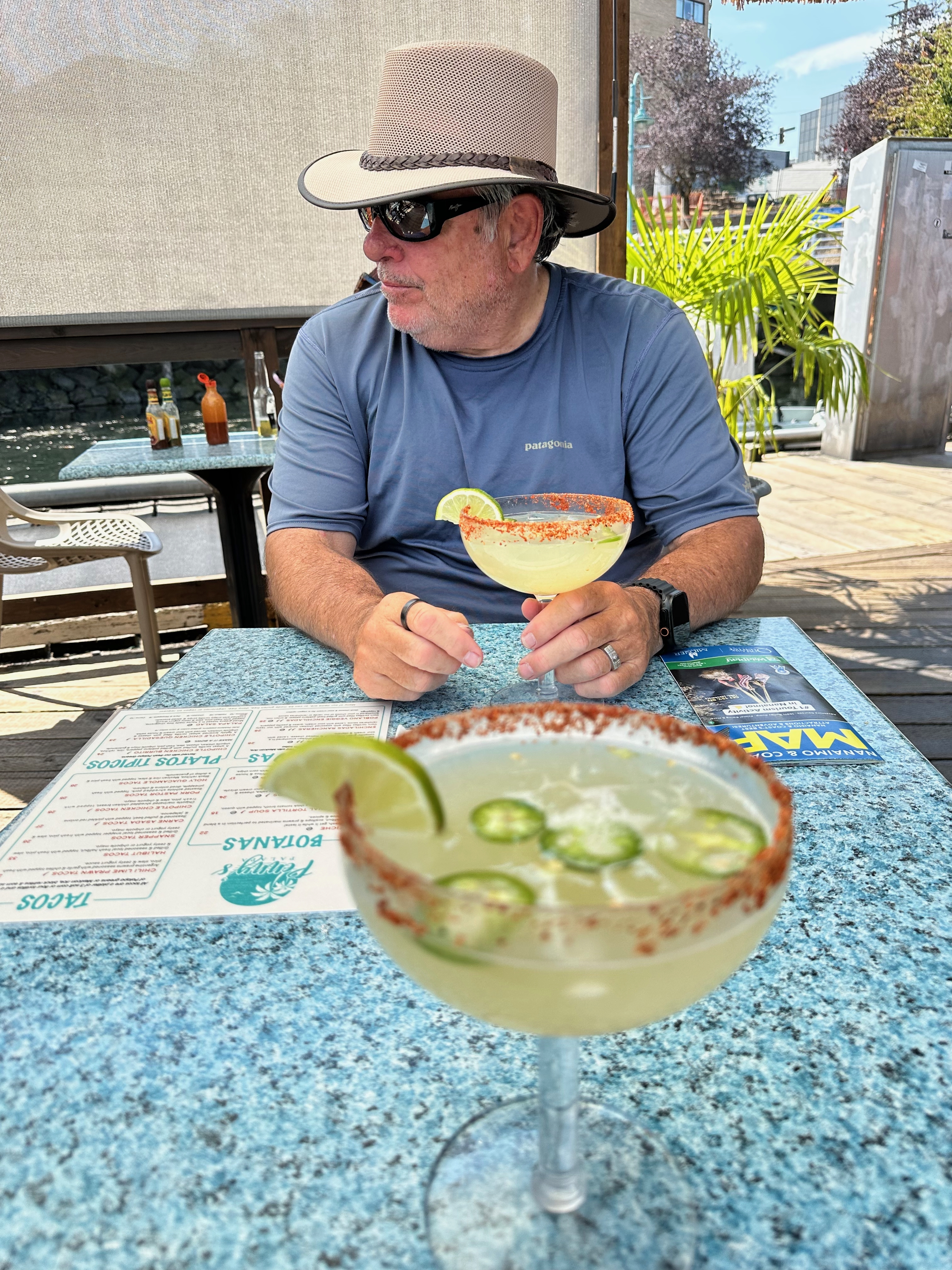 Margaritas at a Mexican restaurant in Nanaimo